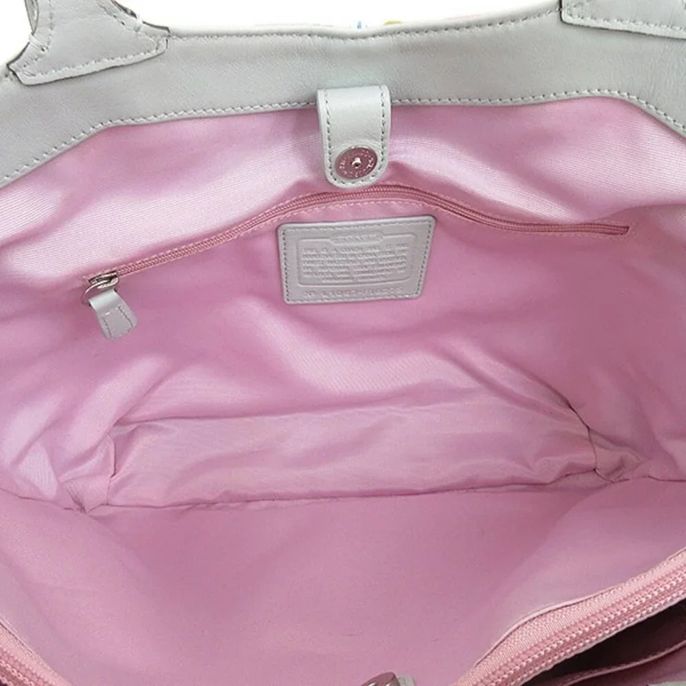 Euc Rare Coach Pastel Signature C's Tote Bag Purse m
